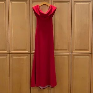 Red Formal off shoulder dress bought at DavIds Bridal